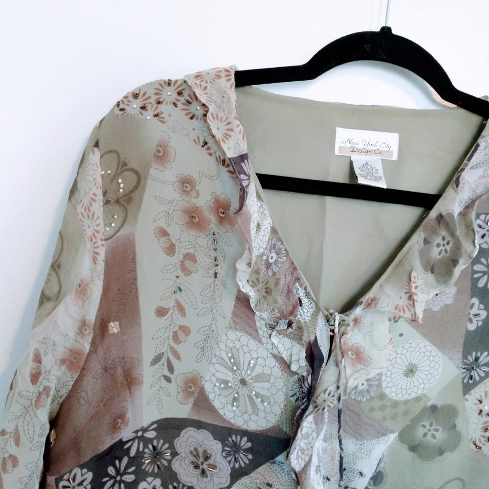 Silk vintage top - Picture 4 of 5